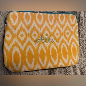 Zippered Name Embroidered Padded Tablet Sleeve iPad 9-11